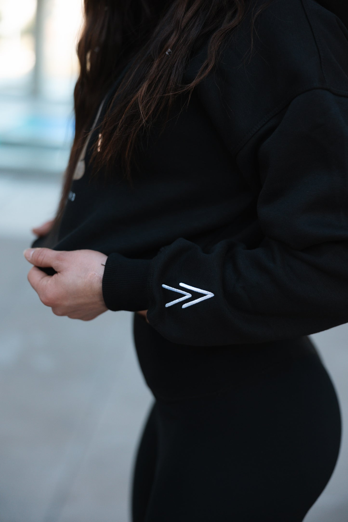 Keep Moving Forward Crop Hoodie