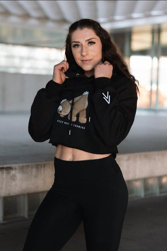 Keep Moving Forward Crop Hoodie